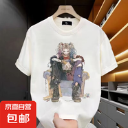 韓版潮牌短袖t恤男2025夏季新款寬松ins潮流休閑青少年百搭上衣QP 沙發(fā)女小丑五分袖T恤 M