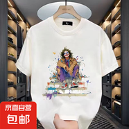 韓版潮牌短袖t恤男2025夏季新款寬松ins潮流休閑青少年百搭上衣QP 02小丑五分袖T恤 M