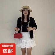 小香風(fēng)蕾絲邊黑色防曬開衫外套女2025秋季寬松顯瘦長(zhǎng)袖上衣 黑色