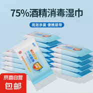 【限時促銷】75%酒精濕巾消毒抑菌濕紙巾成人濕巾 2包便攜酒精濕巾【10抽/包】