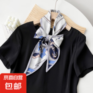 夏季飄帶長條小絲巾批發(fā)帶腰帶女韓系領(lǐng)巾發(fā)帶百搭高級感圍巾定制 P45041-帆船 飄帶14*145cm