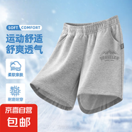 【2件裝】男童短褲夏季2025新款童裝帥氣男大童褲子兒童運(yùn)動(dòng)褲男 高山K灰 140