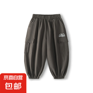 【當(dāng)日發(fā)貨】青蛙王子兒童春秋冬衛(wèi)褲寬松長(zhǎng)褲休閑工裝褲多款式 深灰蘿卜褲 160 cm