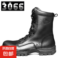 3066際華新式棕色作戰(zhàn)靴男夏碳板作戰(zhàn)鞋超輕高幫耐磨訓(xùn)練靴真皮登 【空靴款】黑色牛皮靴/兩雙鞋墊 245/39