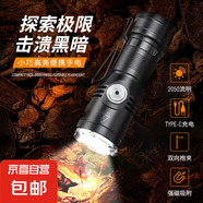 BORUiT新款迷你一體式強光手電筒 2050LM高亮帶筆夾便攜磁吸檢修 ET15迷你手電筒（800mah）