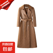 皮風(fēng)衣女2025年春秋新款中長(zhǎng)款過(guò)膝復(fù)古時(shí)尚氣質(zhì)百搭顯瘦皮衣外套 淺棕色【都市佳人】 XL