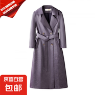 皮風(fēng)衣女2025年春秋新款中長(zhǎng)款過(guò)膝復(fù)古時(shí)尚氣質(zhì)百搭顯瘦皮衣外套 紫色【都市佳人】 XL
