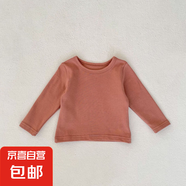 2025秋季嬰幼兒女寶小熊頭繡花馬甲+凈色打底衫+坑條打底褲3件套 上衣淺棕 80
