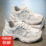 老爹鞋男女款透氣網(wǎng)面跑步運(yùn)動(dòng)厚底增高休閑鞋 未來銀(男女同款) 40