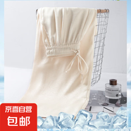 新中式醋酸緞面褲子女夏季薄2025新款高腰垂感直筒國風(fēng)冰絲闊腿褲 流光金 常規(guī)款 2XL 【建議：135-150斤】