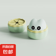 BIBOO可愛貓咪兒童零食碗鉑金硅膠寶寶專用輔食碗餐具嬰兒碗 綠色