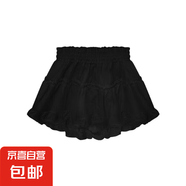 芭蕾風(fēng)蕾絲花邊蓬蓬蛋糕半身裙女2025夏季松緊腰百搭甜美A字短裙 黑色 2XL 【建議130-140斤】
