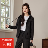 【伊芙麗制造商】防風(fēng)休閑暖殼衣女裝上衣外套巨保暖 黑色 XL 110-125斤