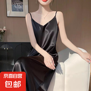 法式吊帶連衣裙女輕奢高級感連身裙高端長裙2025年夏季8575 黑色 M （95-105斤）