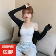 網(wǎng)紅同款美背內(nèi)衣外穿修身吊帶背心女士帶胸墊裹胸運(yùn)動防走光抹胸 白色 M  80斤-100斤