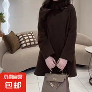 早秋呢子斗篷外套女中長款秋冬裝新款韓版氣質(zhì)小個(gè)子披肩毛呢大衣 B2140#-卡其色 L 【100-115斤】