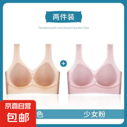 超薄冰絲內(nèi)衣女美背文胸固定杯美背一體式胸罩夏季聚攏無痕抹胸夏 超薄12D【膚+粉】后背防滑果凍條 XL 碼【建議116-135斤】