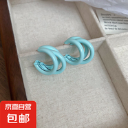 銀針滴油郁金香花朵流蘇耳環(huán)春夏2025新款耳釘小眾高級感耳飾批發(fā) 21#銀針-藍色
