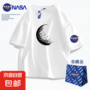 NASAN-JIOEN純棉短袖T恤男士卡通貓咪耳機(jī)印花設(shè)計(jì)潮流夏季通勤百 白色TC-L-4695 XL [125-140]