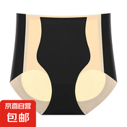高腰收腹內(nèi)褲女士強(qiáng)力收小肚子無痕產(chǎn)后提臀褲新款夏季大碼美體褲 黑色 升級版蜜桃臀1件裝 L (建議105-125斤)