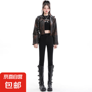 黑色高腰小腳牛仔褲女秋冬2025新款修身顯瘦緊身彈力九分鉛筆褲子 九分 25