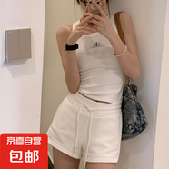 白色休閑辣妹運(yùn)動(dòng)短褲2025夏季新款外穿高腰修身顯瘦美式包臀熱褲 白色【爆款辣妹短褲】 S 【70-90斤】