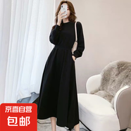 2025新款圓領(lǐng)春秋氣質(zhì)衛衣裙女高腰收腰顯瘦過(guò)膝連衣裙學(xué)生中長(cháng)裙 黑色 M 【建議100斤以?xún)取?
                                         title=