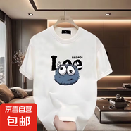 正肩聯(lián)名短袖t恤男2025新款寬松百搭半袖上衣男芝麻街OMS 白色 K2046 XL 建議:175-180&115-135(斤)