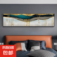 玄幻抽象臥室裝飾畫油畫藝術(shù)酒店客廳沙發(fā)背景賓館出租屋床頭掛畫 I款 180*50布紋膜 鋁合金黑框