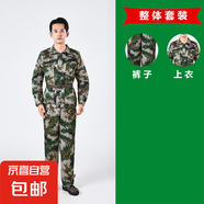 兒童軍訓服套裝男初高中大學(xué)生迷彩服女夏季薄款棉質(zhì)勞保工演出服 林地兩件套 150 【厘米】