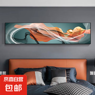 玄幻抽象臥室裝飾畫油畫藝術(shù)酒店客廳沙發(fā)背景賓館出租屋床頭掛畫 A款 180*50布紋膜 鋁合金黑框
