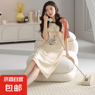 2025年新款睡衣女夏睡裙純棉寬松可愛(ài)短袖大碼夏卡通休閑季家居服 6676 M 【80-100斤】