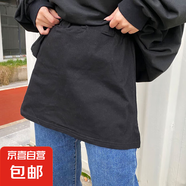 短款修身短袖t恤女夏季2025新款內(nèi)搭外穿ins超火正肩上衣體恤003 011黑色屁簾【無破洞】 XL 參考110-120斤