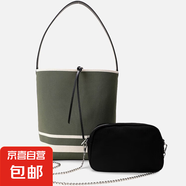 【大牌同廠】2025新款時尚簡約百搭托特包休閑包斜挎包單肩包女包 橄欖綠