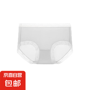 內(nèi)褲女超薄透氣面膜褲夏季清涼不夾臀蕾絲花邊男士三角褲 銀灰【1條裝】 M