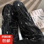 2025年新款棉綢睡褲女春秋季新中式家居褲可外穿媽媽款長(zhǎng)褲夏薄款 白茶 XL （建議135-160斤）
