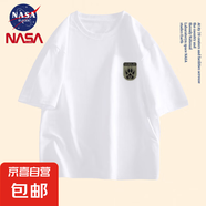NASAN-JIOEN棒球帽卡通圖案情侶短袖T恤男士潮流休閑夏季上衣ZYFS 白色TP-L-9155 2XL 【130-145】
