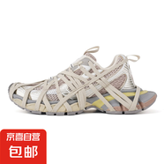 【巴黎*家同款】頂級版本男女同款老爹鞋十代厚底透氣運動(dòng)鞋增高 十代老爹魔力綁帶香檳色 42