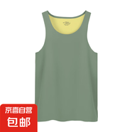 男士無(wú)痕背心透氣修身青年運動(dòng)打底跨欄工字寬松夏季薄款吊帶汗衫 草綠/嫩黃 3XL