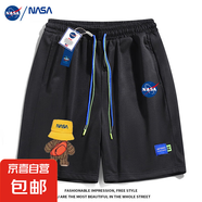 NASA BASE夏季美式短褲男士潮牌青少年休閑運動(dòng)寬松情侶五分褲子 219#毛衣背包熊-黑色 2XL