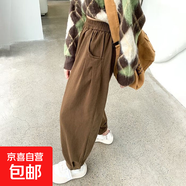 女裝新款高腰九分褲女褲休閑褲工裝褲春秋加厚加大碼小個子 深卡其【斜紋優(yōu)質(zhì)面料】 4XL 【建議160-180斤】