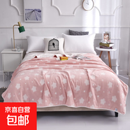 純棉六層紗布毛巾被夏涼被雙人毛巾毯子夏季兒童嬰兒棉紗空調蓋毯 星星粉色 【六層紗布毛巾被】200*240 cm