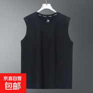 冰感運動(dòng)背心男2025新款籃球服冰絲透氣速干上衣健身無(wú)袖國潮t恤 純黑【光版蝴網(wǎng)背心】 5XL 建議180-200斤