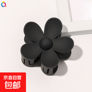 發(fā)夾秋冬色系花朵發(fā)夾花朵抓夾發(fā)卡洗澡盤(pán)發(fā)抓發(fā)飾 磨砂大花朵發(fā)夾-黑色 1個(gè)
