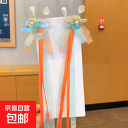 漢服頭飾女兒童流蘇古風(fēng)發(fā)飾超仙中國風(fēng)花朵珍珠發(fā)夾公主女 煙水寒-1對