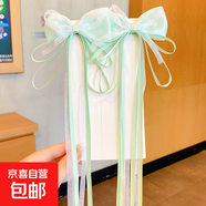 漢服頭飾女兒童流蘇古風(fēng)發(fā)飾超仙中國風(fēng)花朵珍珠發(fā)夾公主女 柳青-1對(duì)