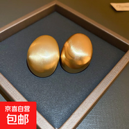 銀針中古圓形花朵流蘇耳環(huán)歐美復古金屬感耳釘氣質輕奢耳飾批發(fā)女 117#銀針-金色半包圓形