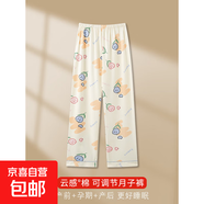 月子服棉質(zhì)睡褲女士夏季薄款長(cháng)褲夏款寬松可調節加大碼休閑家居褲 ADK1061 M