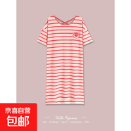 睡裙女夏季莫代爾短袖2025年新款冰絲大碼少女士夏天中長(cháng)款連衣裙 FDM3328 M