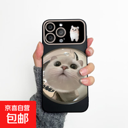 適用OPPO/VIVO手機殼防摔全包鏡頭保護套個(gè)性創(chuàng  )意男女款潮 磨砂大視窗-黑色-AE152貓眼貓咪 VIVOS9